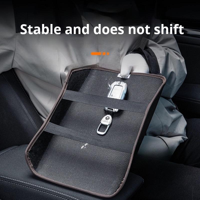 For Leapmotor B10 Center Console Cover Armrest Box Protector Pad Black Suede Interior Accessories