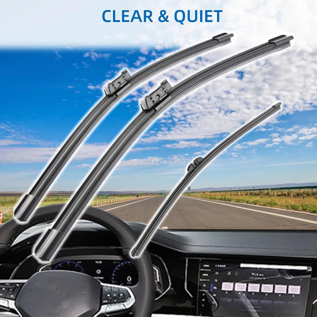 3PCS For Volvo XC90 MK2 2016-2020 24"+20"+14" Front Rear Wiper Blades Windshield Windscreen Window Cutter Accessories 2019 2020