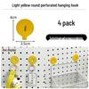 Pegboard Wall Organizer with Hooks - No-Drill Storage Rack for Entryway or Study Room.