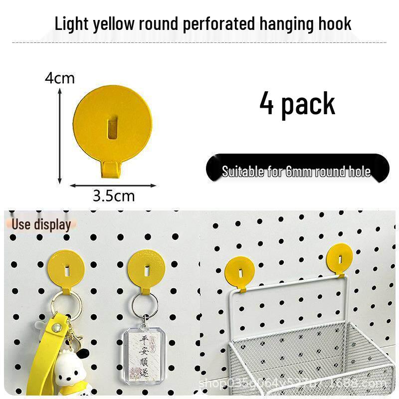 Pegboard Wall Organizer with Hooks - No-Drill Storage Rack for Entryway or Study Room.