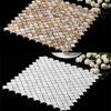 1pc Fish Scale Fan-Shaped Shell Mosaic Wall Sticker Kitchen Bathroom Living Room Porch TV Background Wall Tile Self-Adhesive
