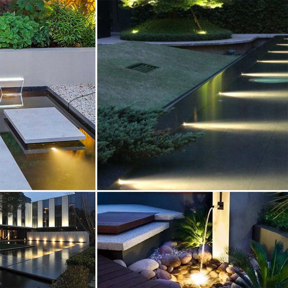 LED Pool Lights Waterproof Solar Powered Garden Pond Light Pathway Lawn Backyard Lighting Outdoor Security Landscape Lamp