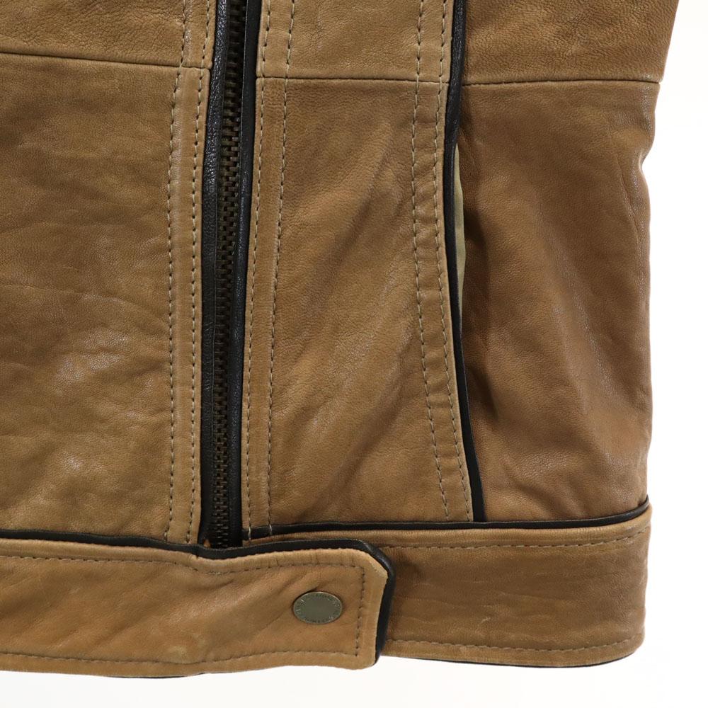 Red Valentino Leather Jacket 38 Beige Brown Riders Women Used