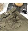 Korean Style High-Waisted A-Line Denim Skirt Pants with Belt for Women - Summer 2025 Collection