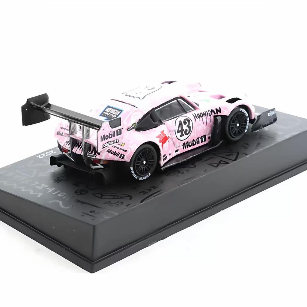 AABKQ1 Sparky 1:64 Porsche 911 Pink Flying Pig Livery 2022 Pikes Peak 43 Racing Car  Alloy Car Model