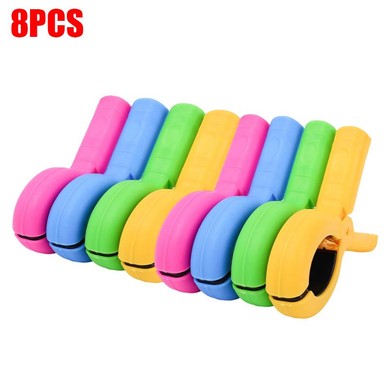 

16/8pcs Color Large Beach Towel Clips Windproof Clothespins for Beach Pool Cruise Chairs with Strong Springs Laundry Drying Pegs