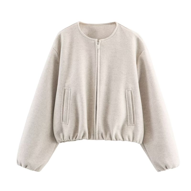 Za Autumn and Winter New Arrivals Women's Clothing Zr European and American Style Fashionable Versatile Soft Bomber Jacket Coat 3046264