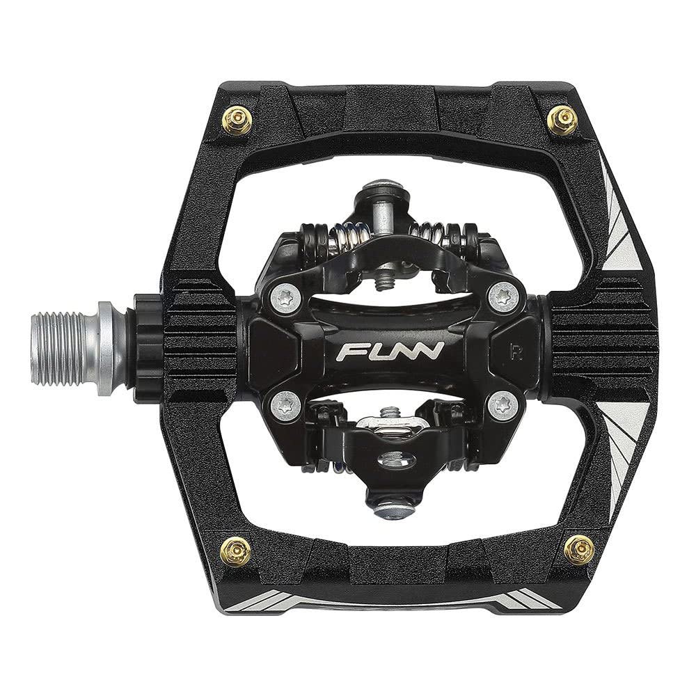 Funn Ripper Bicycle Pedals SPD Compatible Mountain Bike Pedals AES System Suitable for Mountain BMX Gravel Bicycles - Dual-Sided - Spring-Loaded -