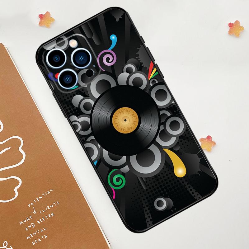 

Vinyl DJ Record Art Phone Case For iPhone 17 Pro Max 14 11 15 16 Pro Max 12 13 mini 16 Plus 16e 17 Air Funda iPhone 12