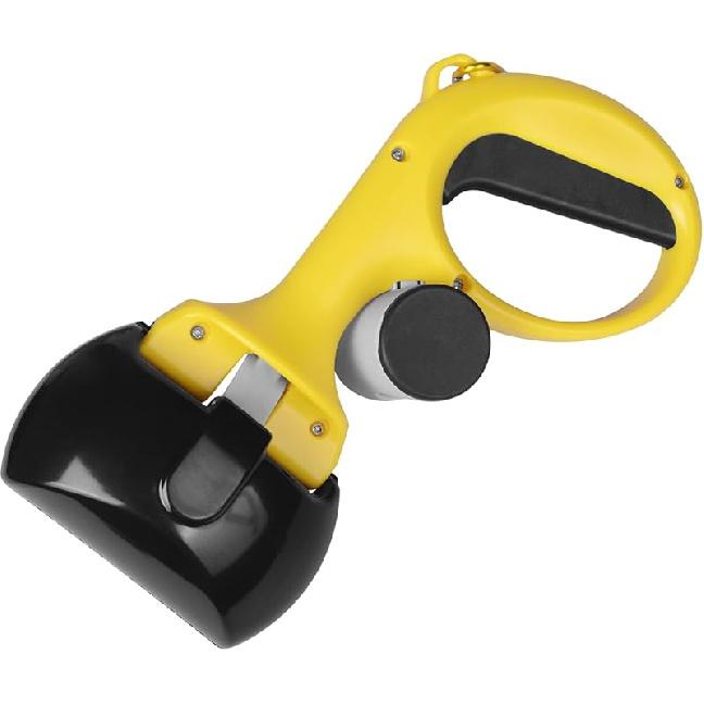 

Pet Pooper Scooper for Dogs and Cats with Trash Bags Holder, Non-Breakable High Strength Material Poop Scooper for Easy Grass and Gravel Pick жёлтый