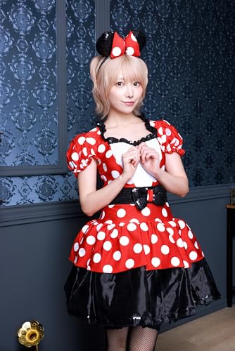 Disguise Disney Cosplay Halloween Official Minnie Mouse Grim Red Minnie, Women's, Size M, Red, 67699B