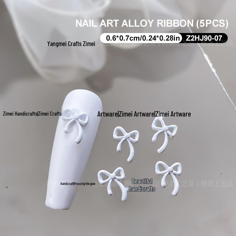 

Metal Bow 3D Nail Art Accessories 2024 - Trendy Mini Nail Decorations