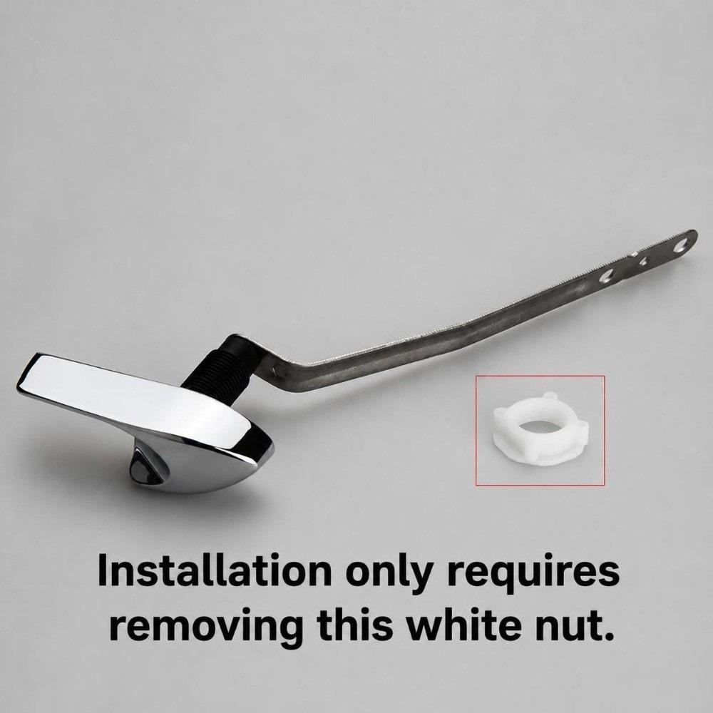 Pull Rod Toilet Flush Handle Stainless Steel Toilet Trip Lever  Plumbing Replacement