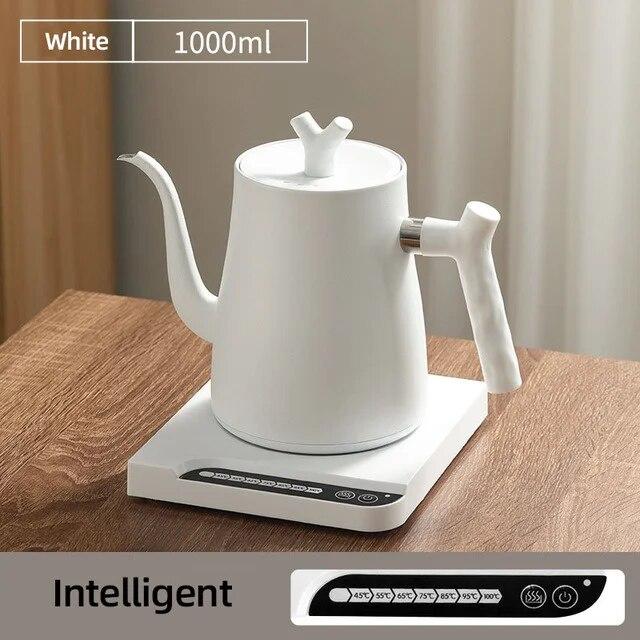 1000W Elektrická konvice s husím krkem Ruční kávovar Konvice na čaj 1,0 l Konvice s úzkou hubicí Regulace teploty Džbán na vodu 220V KTY