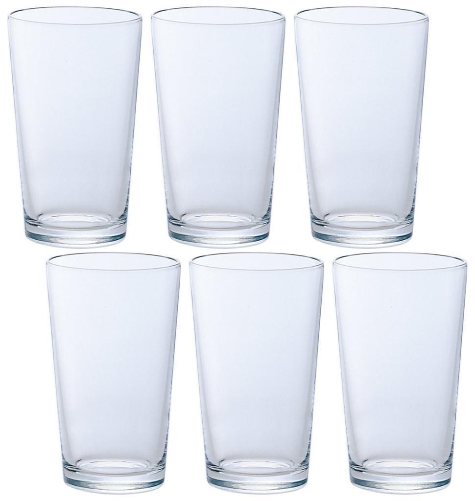 ADERIA Glass Clear E-Line Tumbler 8, 230ml, Set of 6, Made In Japan, B-6306