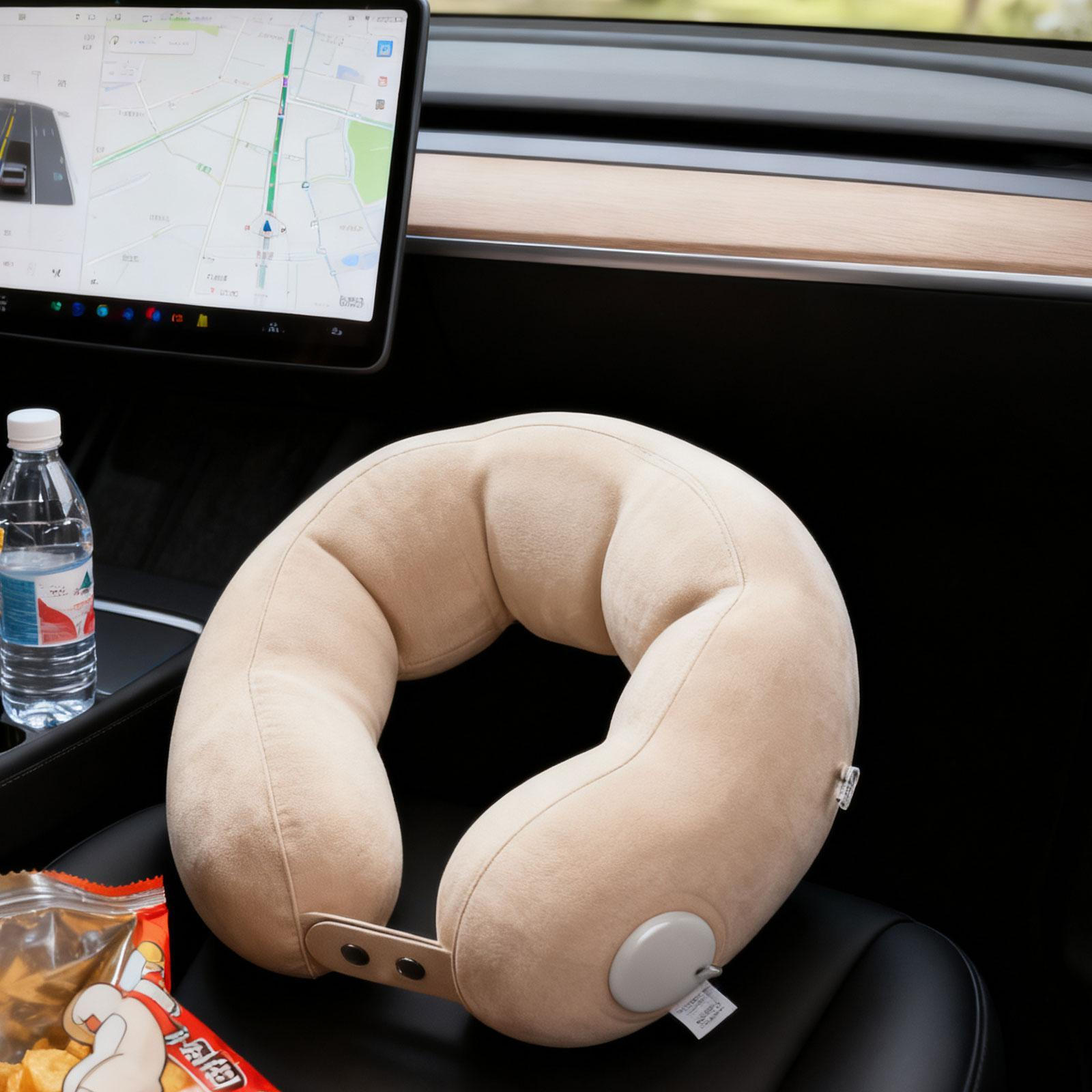 

Inflatable Neck Pillow Support Adjustable Comfort Napping Blowup Travel Pillows for