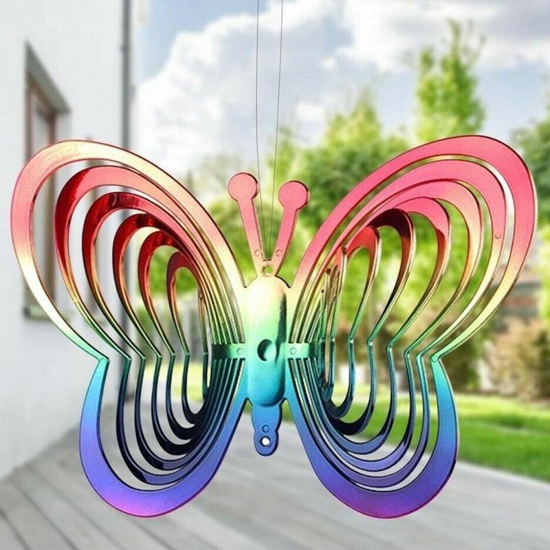 

1PC Outdoor and Garden Decoration Metal Wind Spinner Butterfly Wind Chimes Holiday Gifts