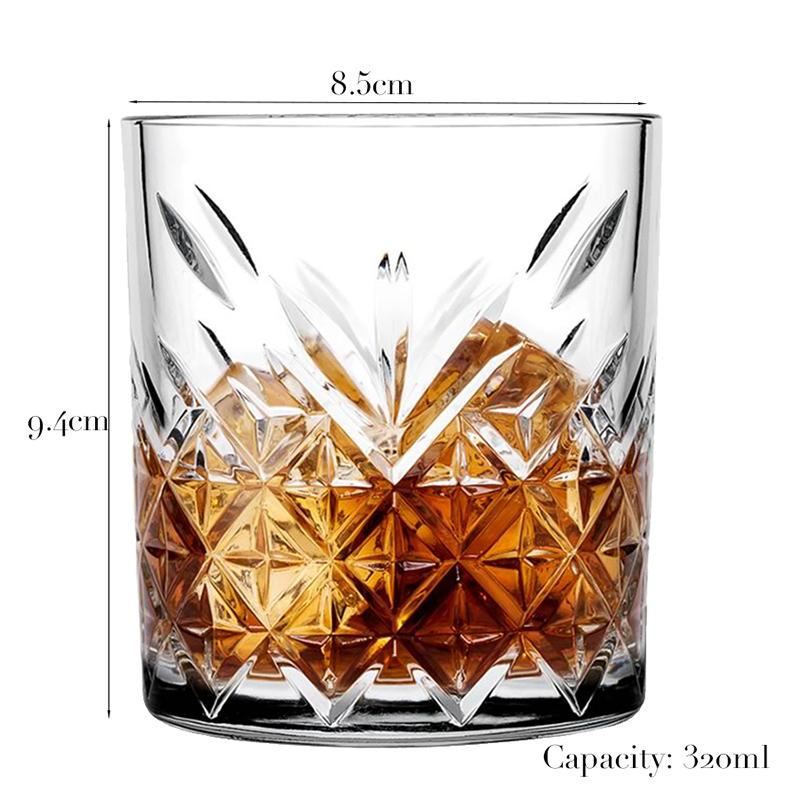 1PCS Whiskey Glass, Old Fashioned Rocks Glasses Tumblers, Glassware for Cocktail Scotch, Bourbon, Gin, Voldka, Brandy