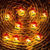 1Pcs 2M 20LEDs Battery Driven Mushroom Copper Wire Lamp for Door Kids Room Wall Party Living Room Bedroom Ornament Lighting