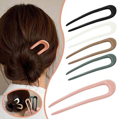 Mode Kreative U-förmige Haargabel Neues Haaraccessoire Harz Geschenke Kreative Frauen Mädchen Haar Party Design Haarnadeln Stäbchen H3D0