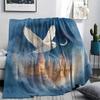 1Pc Cartoon Print Flannel Blanket, High Quality Comfortable for All Seasons, Home Decor, Warmth and Comfort, Perfect for Christmas Birthday Gift