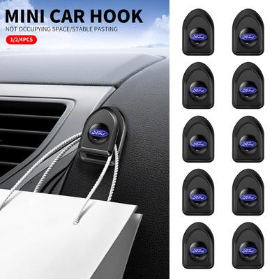 Nowe Mini Haczyki Samochodowe Naklejka Organizer Wieszak do Przechowywania Akcesorium Samochodowe Dla Forda MK2 MK3 Ranger Mondeo MK4 S-MAX Kuga Mustang Fusion