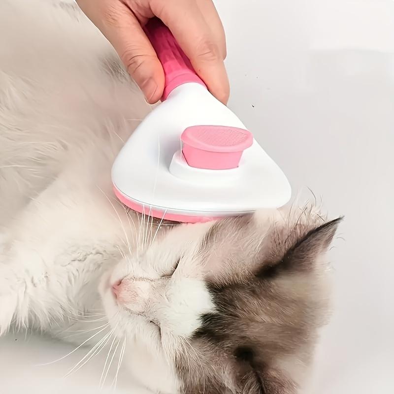 Dog and Cat Cleaning Face Comb, One-Button Hair Removal, Automatic Hair Removal, Pet Hair Removal Massage Comb, Cat and Dog Needle Comb Beauty