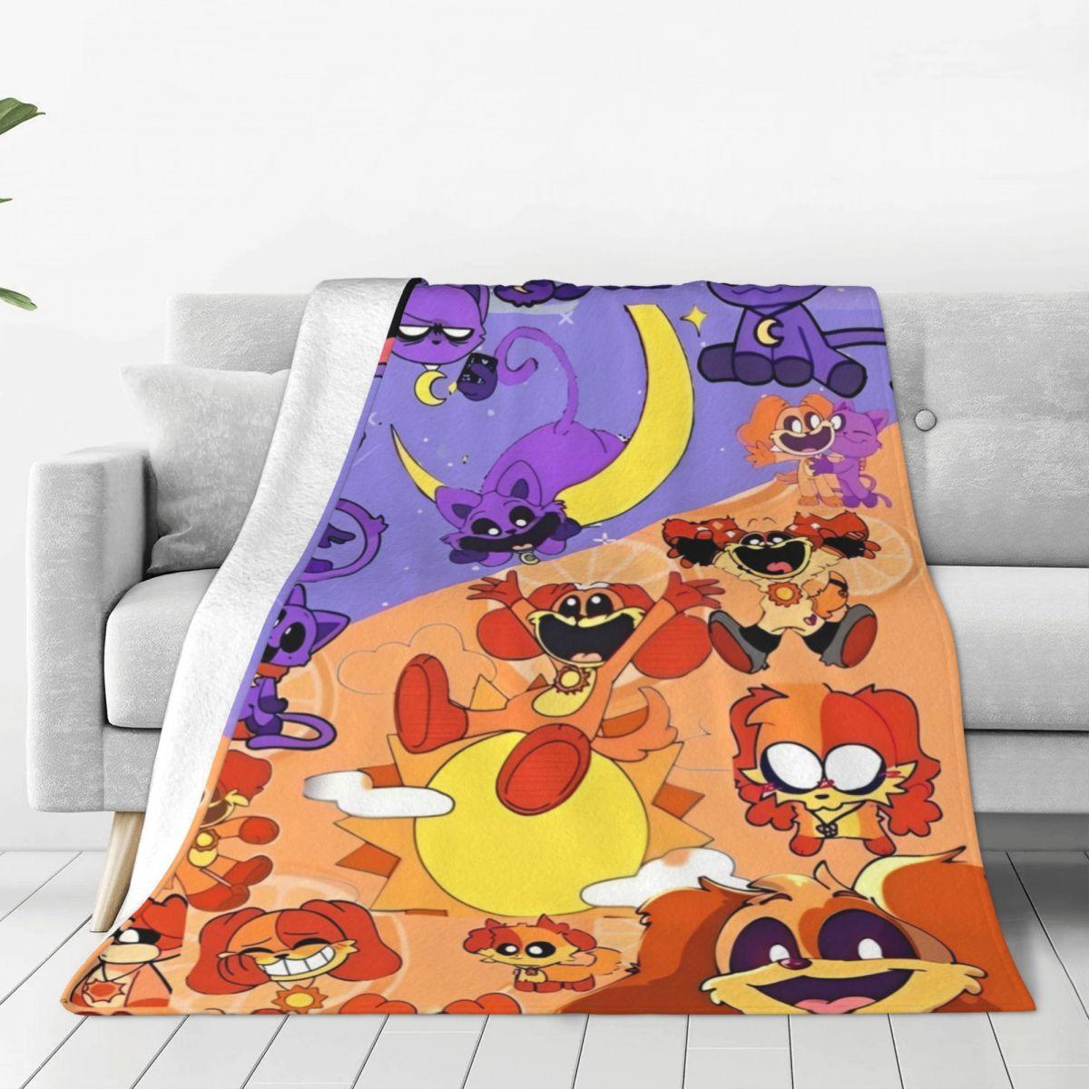 Smiling Catnap Dogday ToddlersBlankets Camping Flannel Throw Blanket For Bedroom Super Soft Quality Bedspread Birthday Present 75X95CM