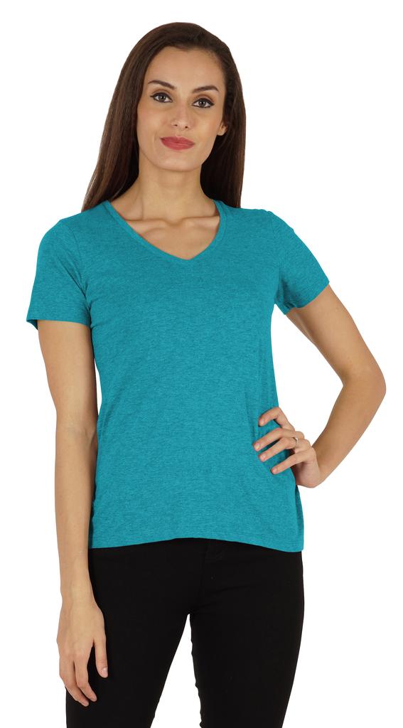 Inkmeso Womens Short Sleeve V-Neck Shirts Casual Regular Fit Tee T-Shirt Basic