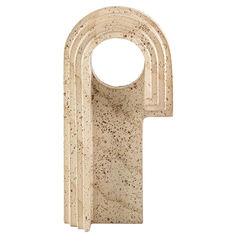 Abstract Wabi-sabi Geometric Irregular Door Opening Ornaments Modern Model Living Room Entrance Hall Imitation Travertine Art Decoration