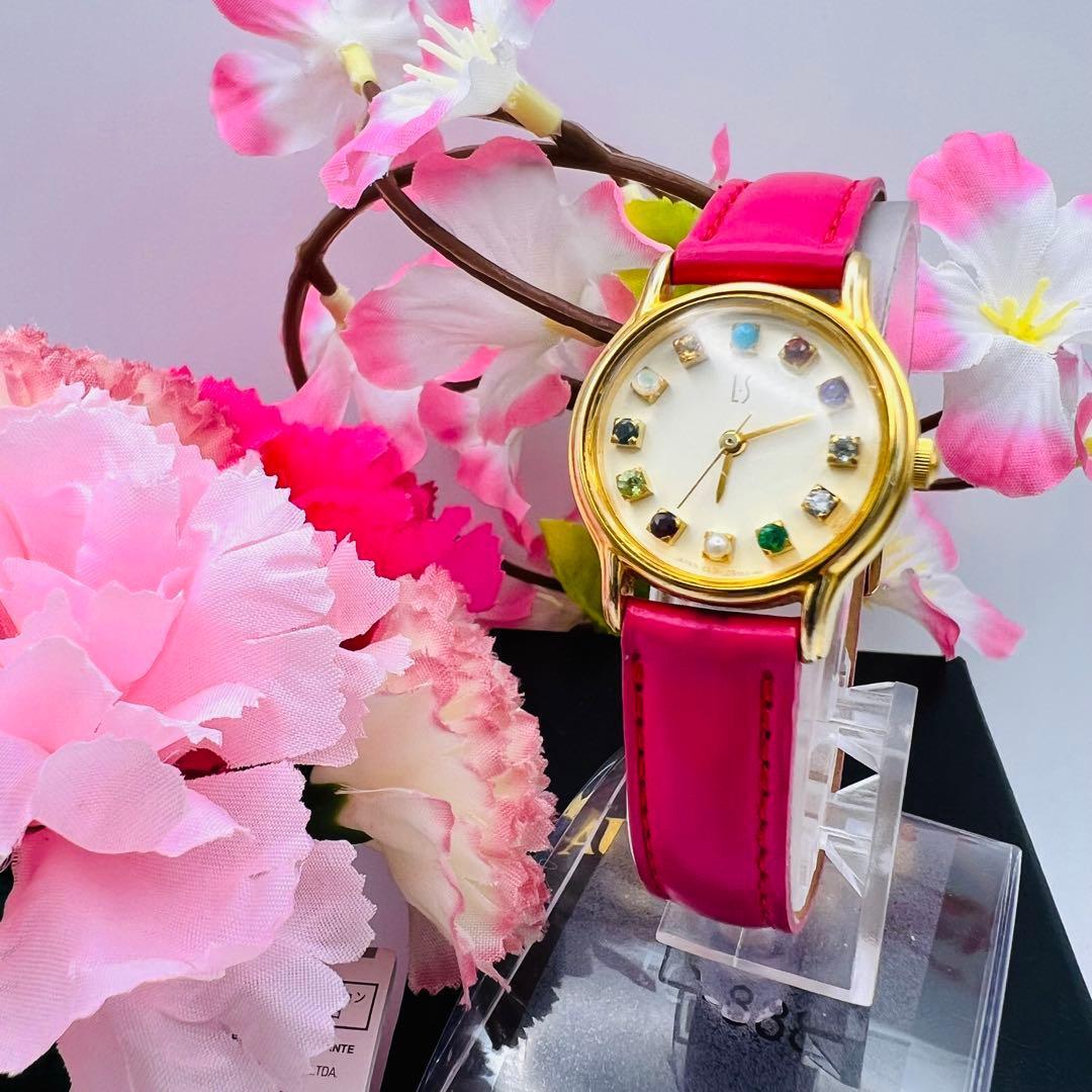 

[USED]Working condition LAZY SUSAN birthday watch (with birthstone)