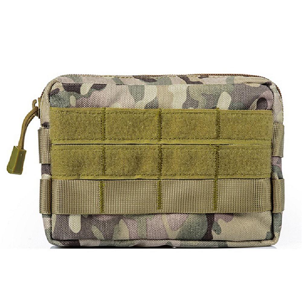 Tactical MOLLE Admin Pouch 600D Nylon EDC Utility Belt Bag Laser-Cut Pocket Organizer with ID Patch Panel for Vest Backpack Belt 1-Pack