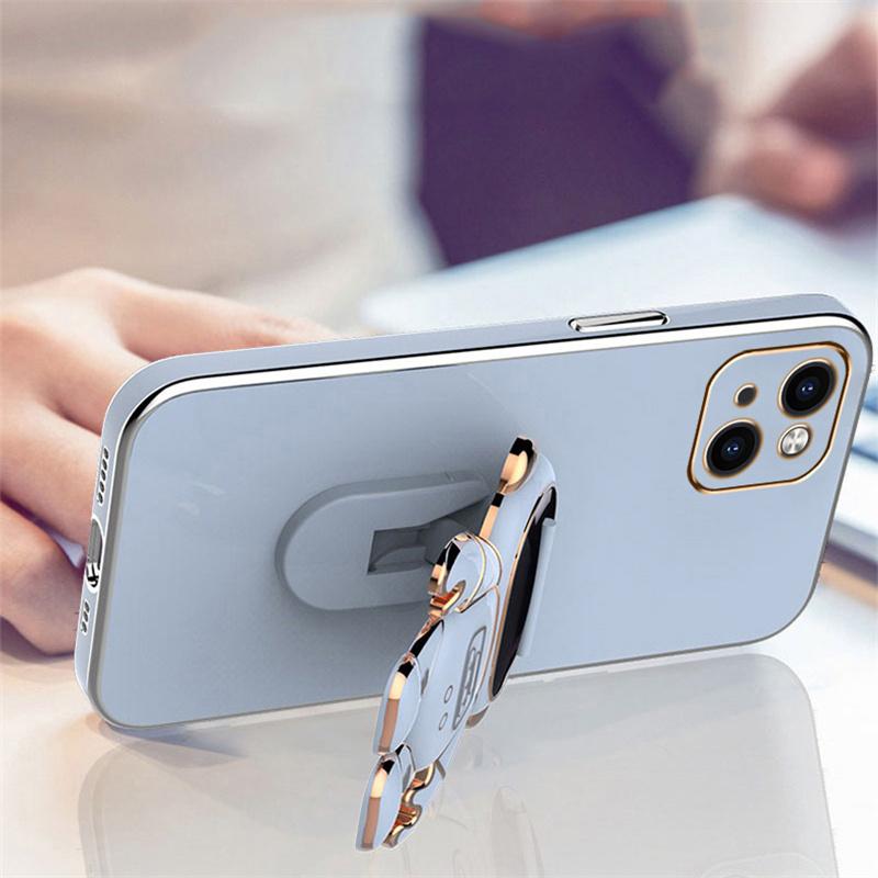 For Xiaomi 15T Pro Case Shining Astronaut Spaceman Bracket Holder Design soft plating For Xiaomi 15T Back cover