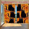 2D FLAT PRINTING 2pcs Curtains (Without Rod) Halloween Black Cats In Tree Modern Fashionable Curtainments During the Easter