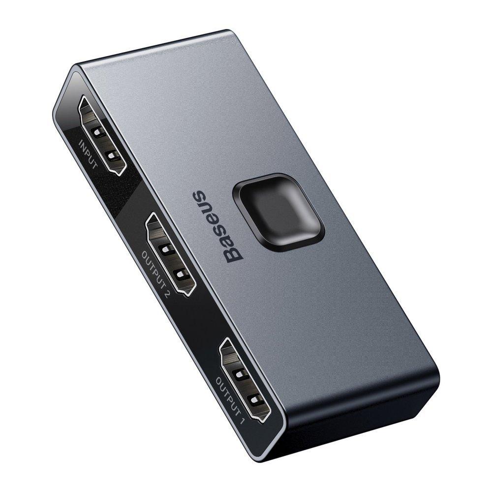 HDMI splitter switch 2x HDMI 4K 30 Hz bidirectional gray