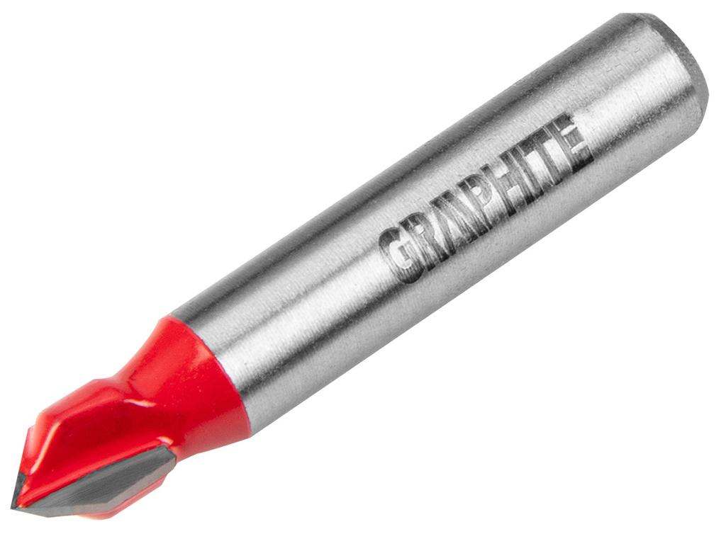 V-groove cutter, HM, 8 x 8 mm, 8 mm shank