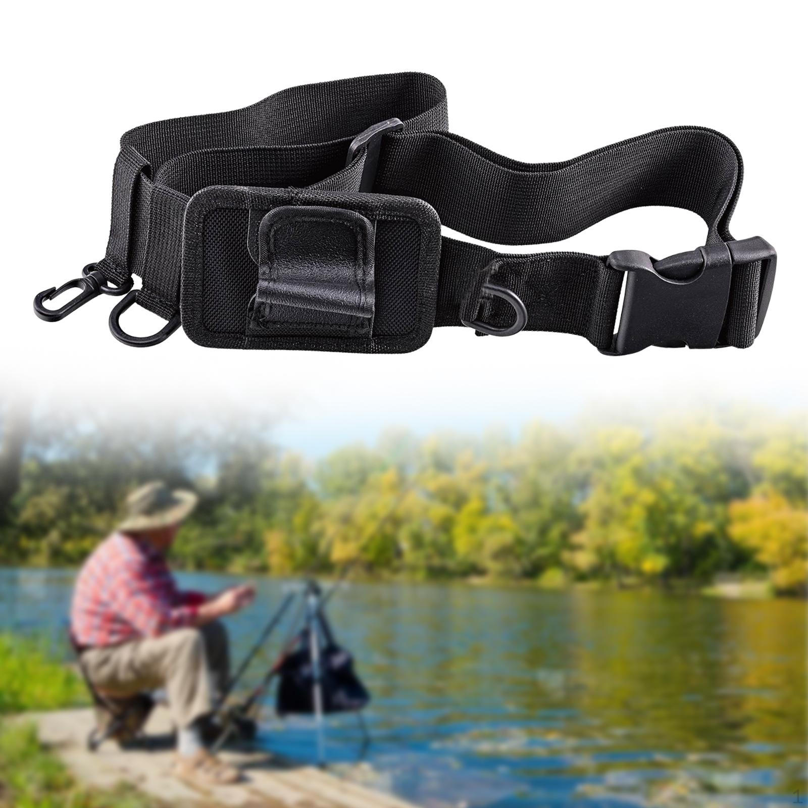 

Регулируемый держатель для удочки на талию с ремнем и большой нейлоновой пряжкой Sea Lure чёрный