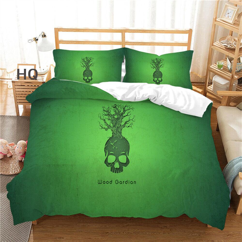 Skull Printing Duvet Cover Teens Bedroom Set Fashion Bedding Set Comforter Cover