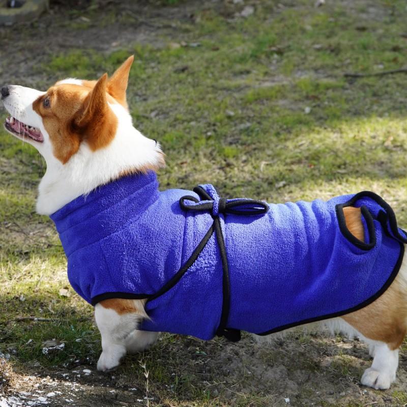 Super Absorbent Pet Bath Robe Large Dogs - Quick Dry Microfiber Coral Fleece Dog Drying Coat