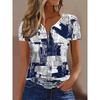 Summer Women's Short Sleeve Zipper T-Shirt