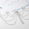 Multilayered Trendy Waist Band Slimming Cummerbands Tassel Pendant Waistband Metal Chain Belt