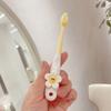 1 Cartoon Fruit Themed Toothbrush | Soft Microfiber Bristles, Gentle On Gums, Easy-Grip Handle, Ideal for Oral Care and Birthday Gifts