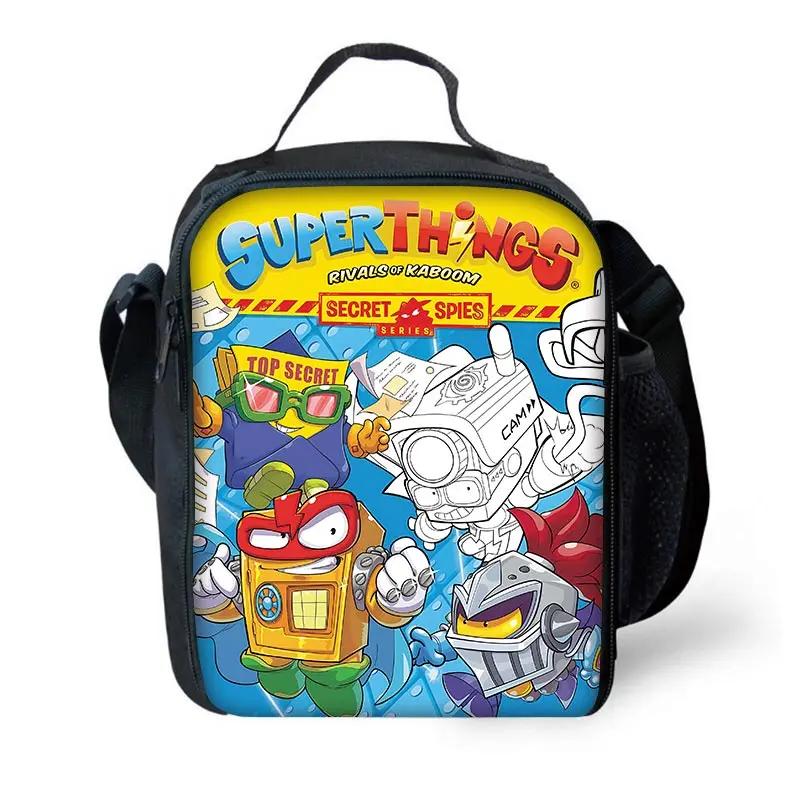 Child Insulated Large Capacity Bag Super Zings SuperThings for Boy Girl Student Outdoor Picnic Resuable Thermal Cooler Lunch Box