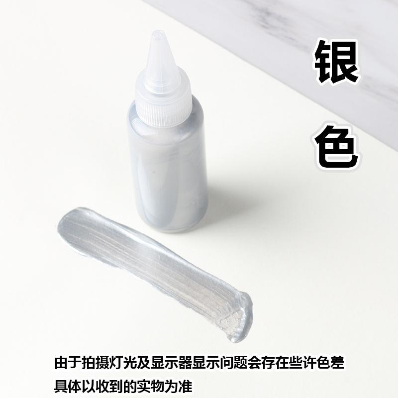 60ml Metallic Acrylic Paint Waterproof Fade-Resistant (Gold/Silver) for Buddha Statue Coloring Wall Art and Graffiti