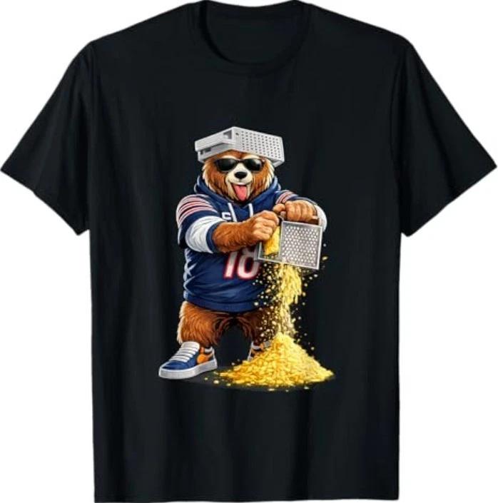

Bear with Cheese Grater Hat and Sunglasses T-Shirt XL