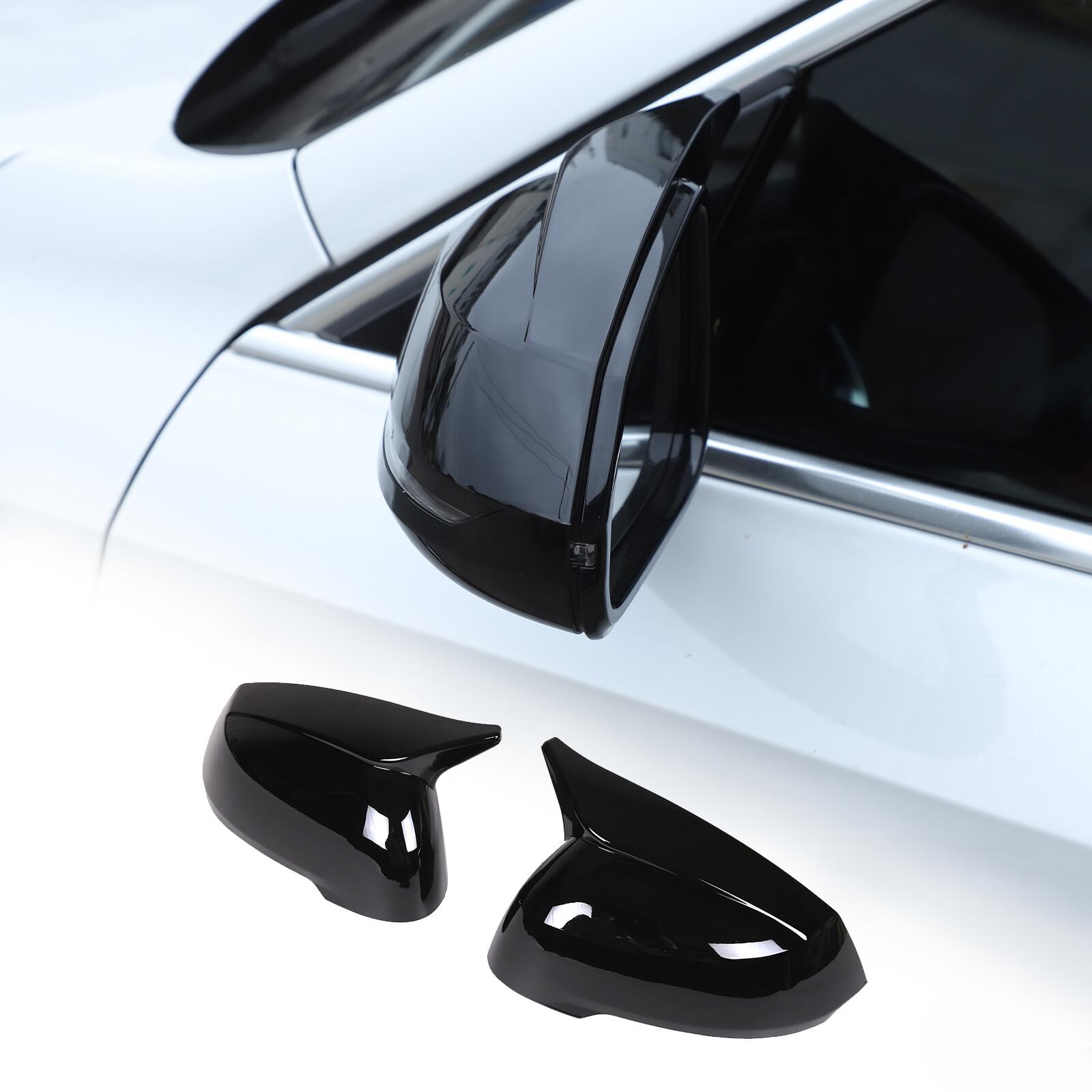Glossy Black Car Side Rear View Door Mirror Cover Trim For BMW X1 U11 U12 +