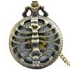 Orologio da Tasca al Quarzo a Forma di Lisca di Pesce Vuota Vintage Collana Catena Orologio Regali per Uomo Donna