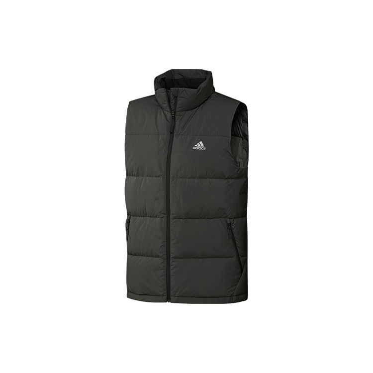 

Adidas Спортивный повседневный жилет с воротником-стойкой, жилеты мужские, черный, серый GE9984 M