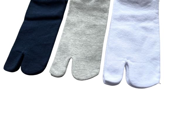 Tabi Solid Cotton Set of 3 3 Colors Women's Socks, Ankle-Length, Short, Thin, Summer, Color, Blend, Pairs,