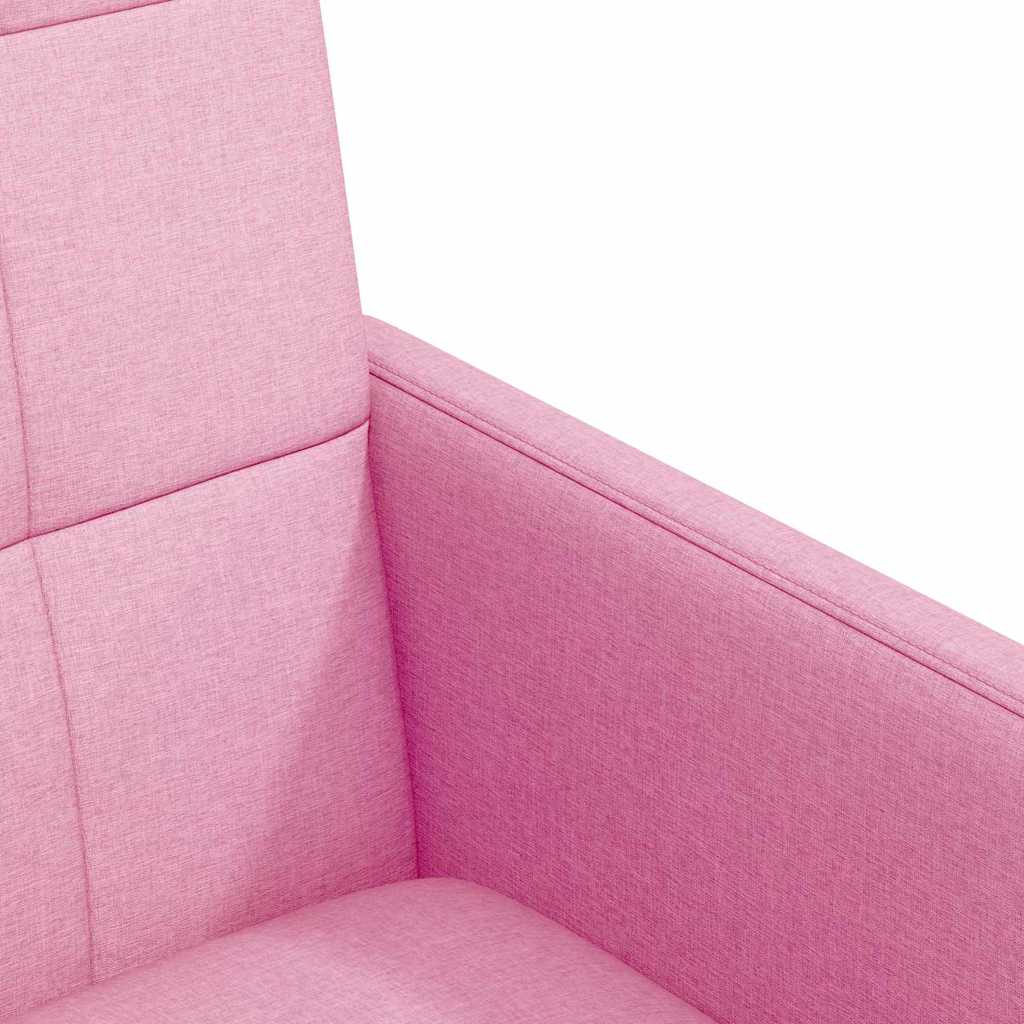 Dining Chairs with Casters 2 pcs Pink 58 x 65 x 94 cm Fabric